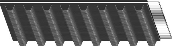 Goodyear B58 Classic Wrapped V-Belt - 61 Inch Outside Circumference Industrial Belt