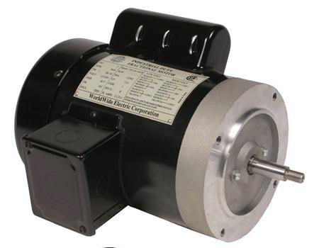 NT1-36-56CB 1 HP 3600 RPM WORLDWIDE SINGLE PHASE MOTOR C-FACE REMOVABLE BASE